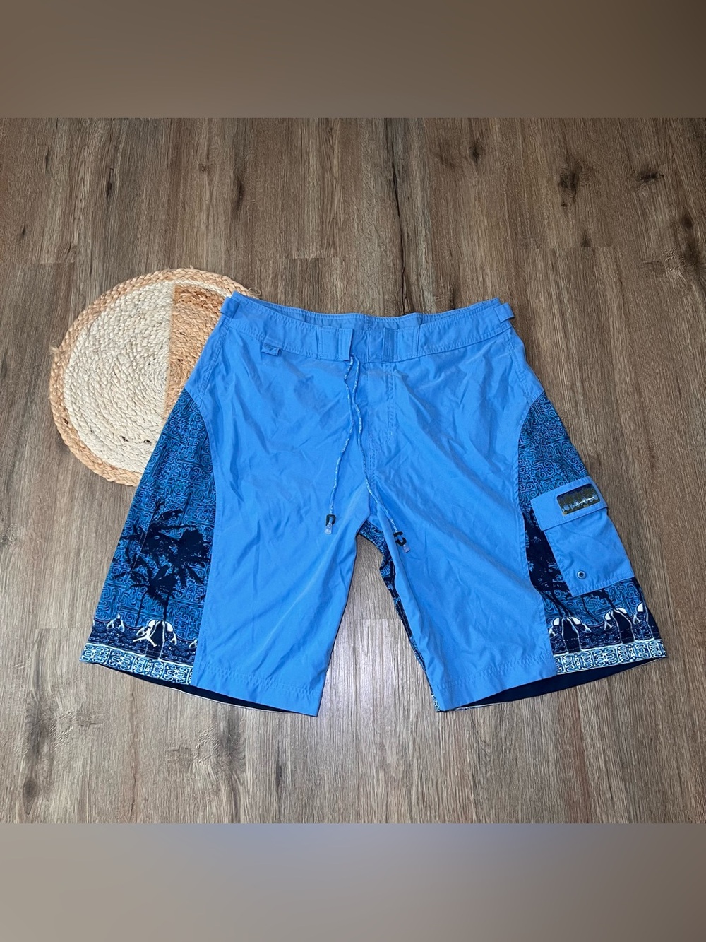 JORDAN Y2K Tropical Print Mens Board Shorts